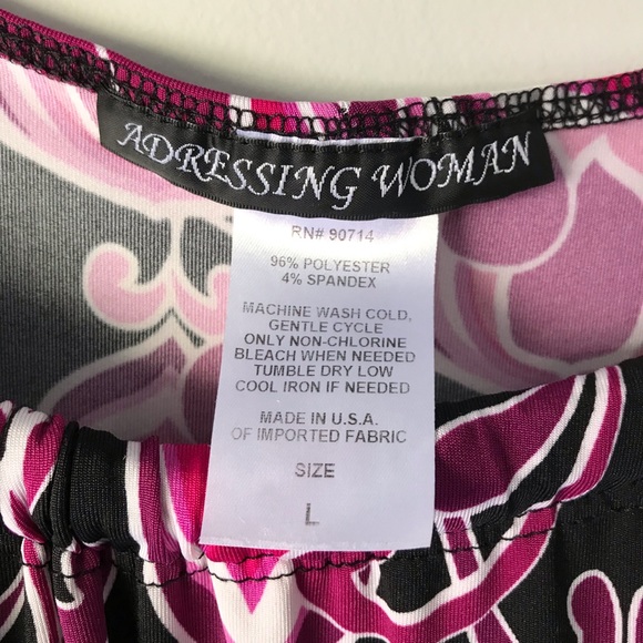 Adressing Woman Sleeveless Multi Damask Print Dress - Picture 4 of 4